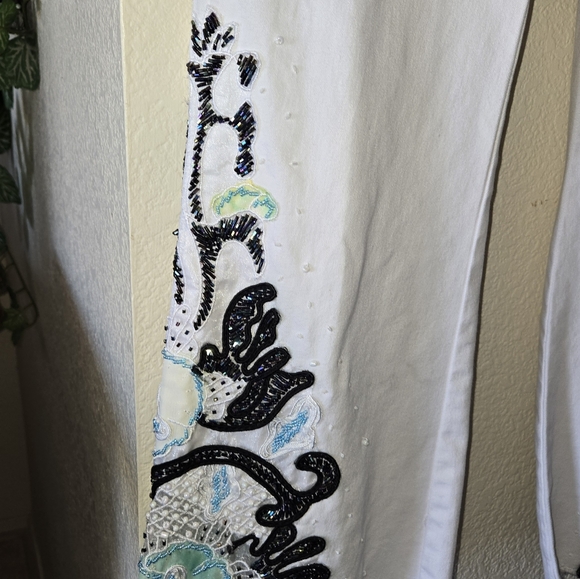 Beaded Boston Proper Pants Sz 4, 15" Waist 31" Inseam. - Picture 7 of 14
